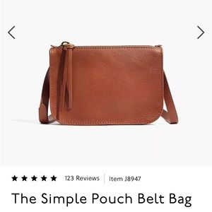 NWT Madewell Simple Pouch Belt bag Brown